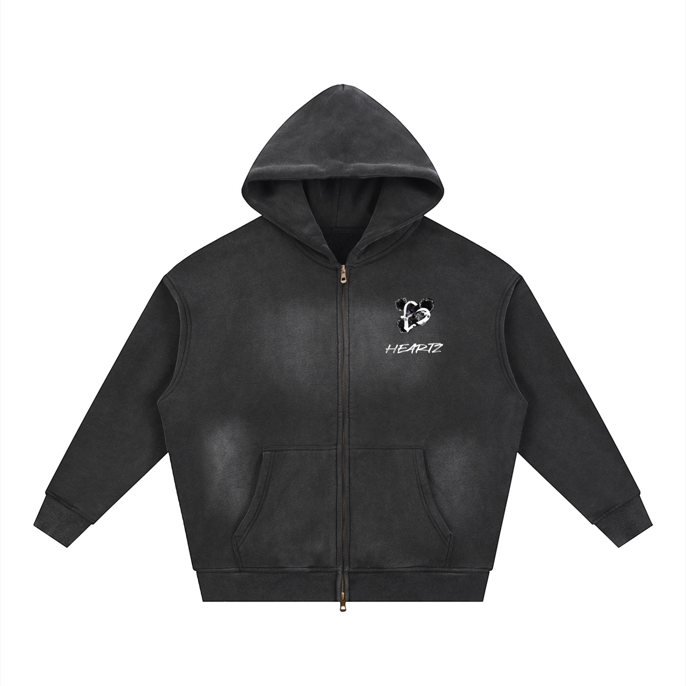 Sunfade Two-way Zipper Boxy Fleece Hoodie