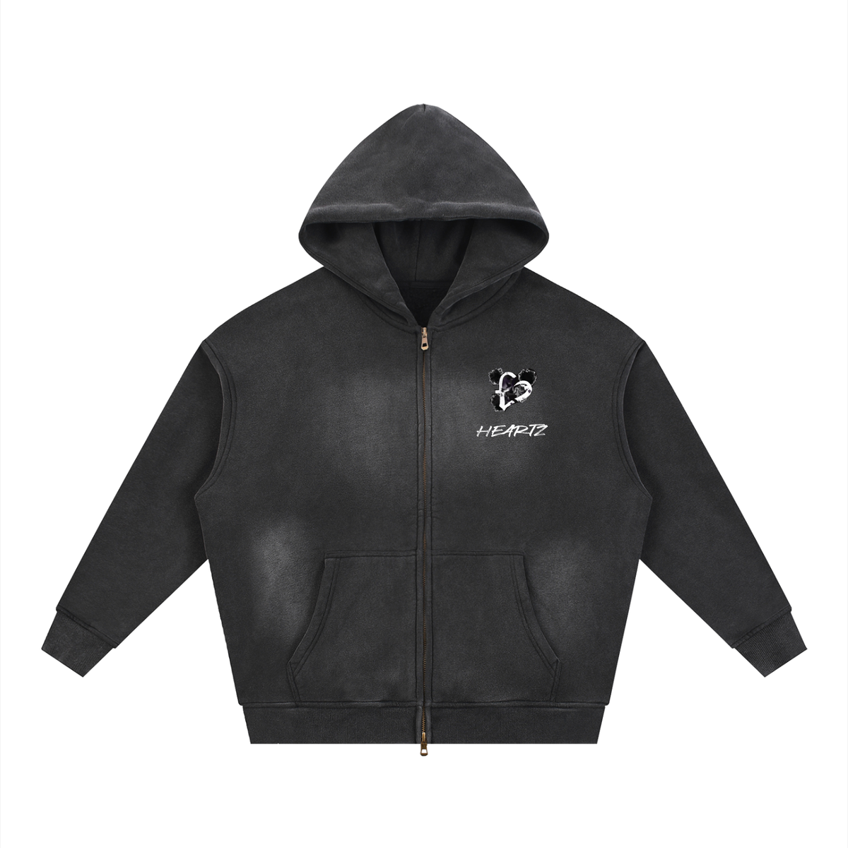 Sunfade Two-way Zipper Boxy Fleece Hoodie