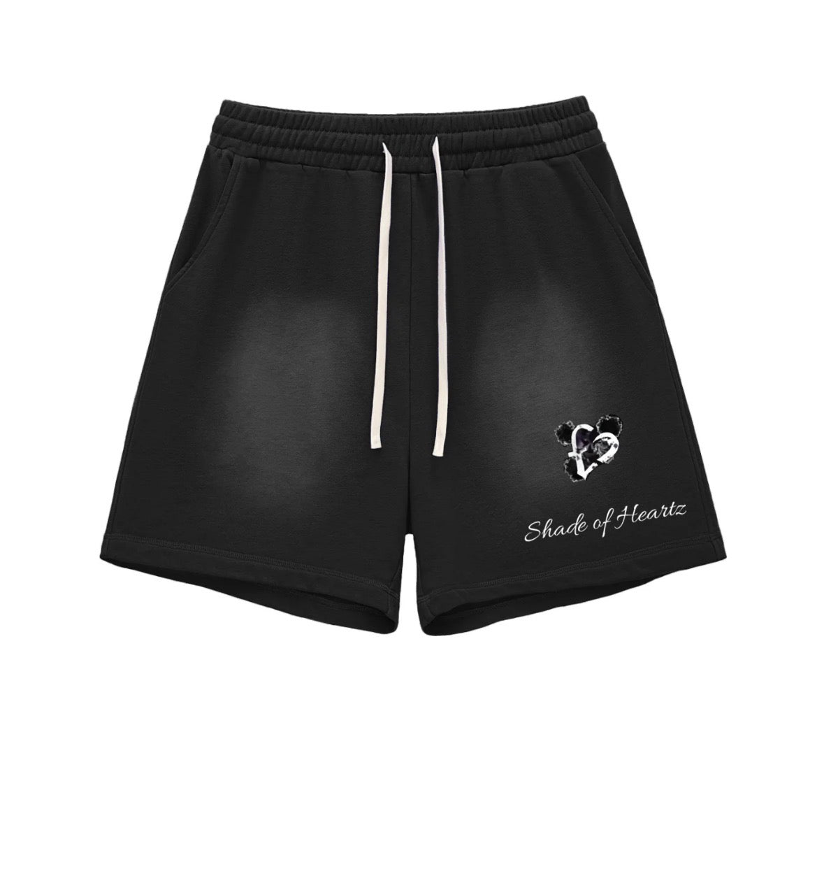 Sun Fade Raw Edge Cotton Shorts
