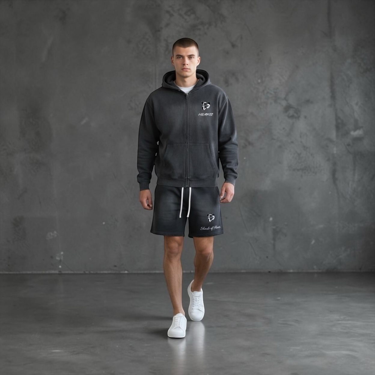 Sunfade Two-way Zipper Boxy Fleece Hoodie